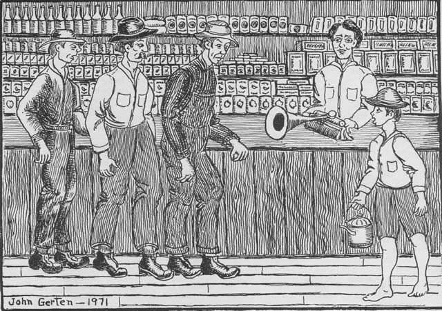 Wood cut image by John Gerten