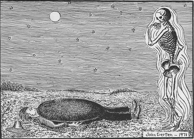 Wood cut image by John Gerten