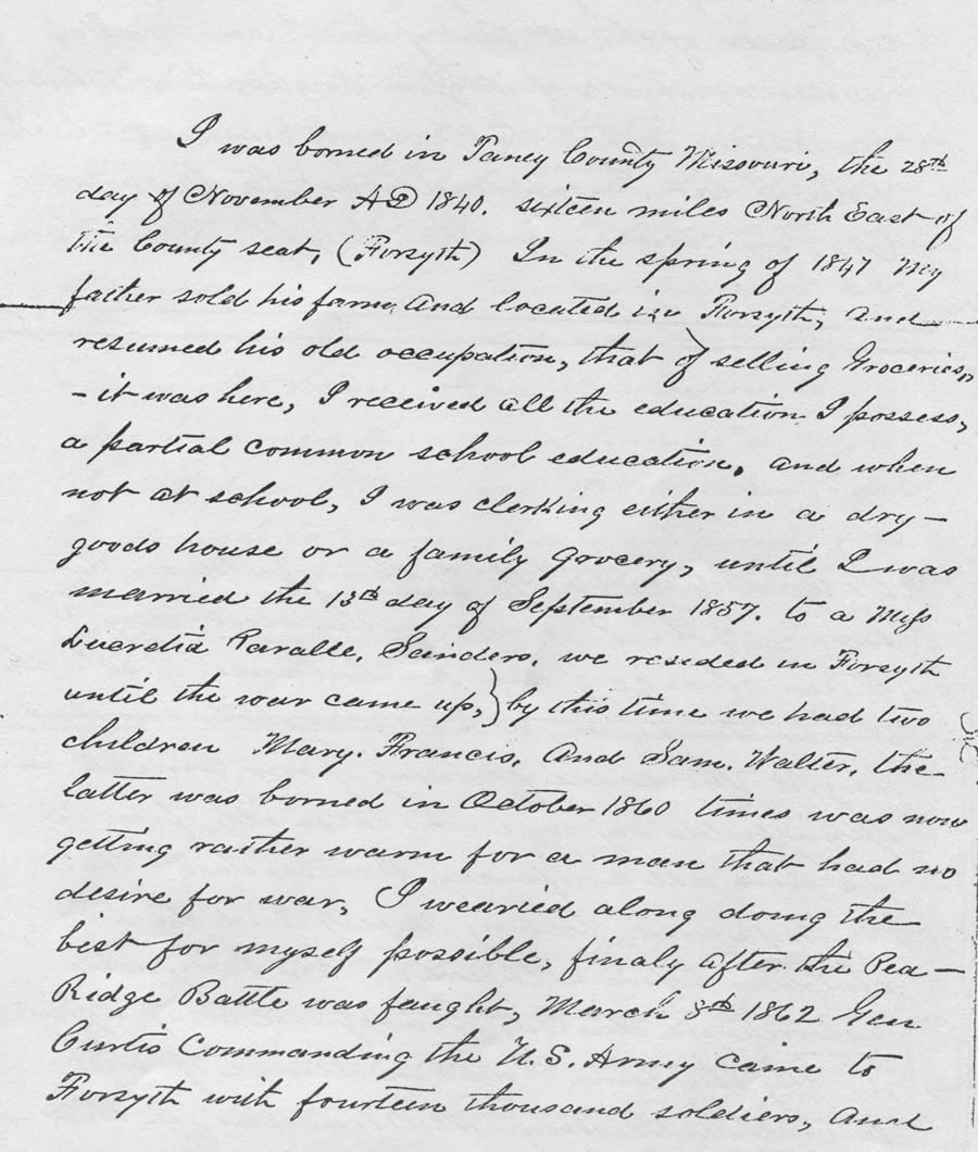 Levi Boswell letter ca. 1880