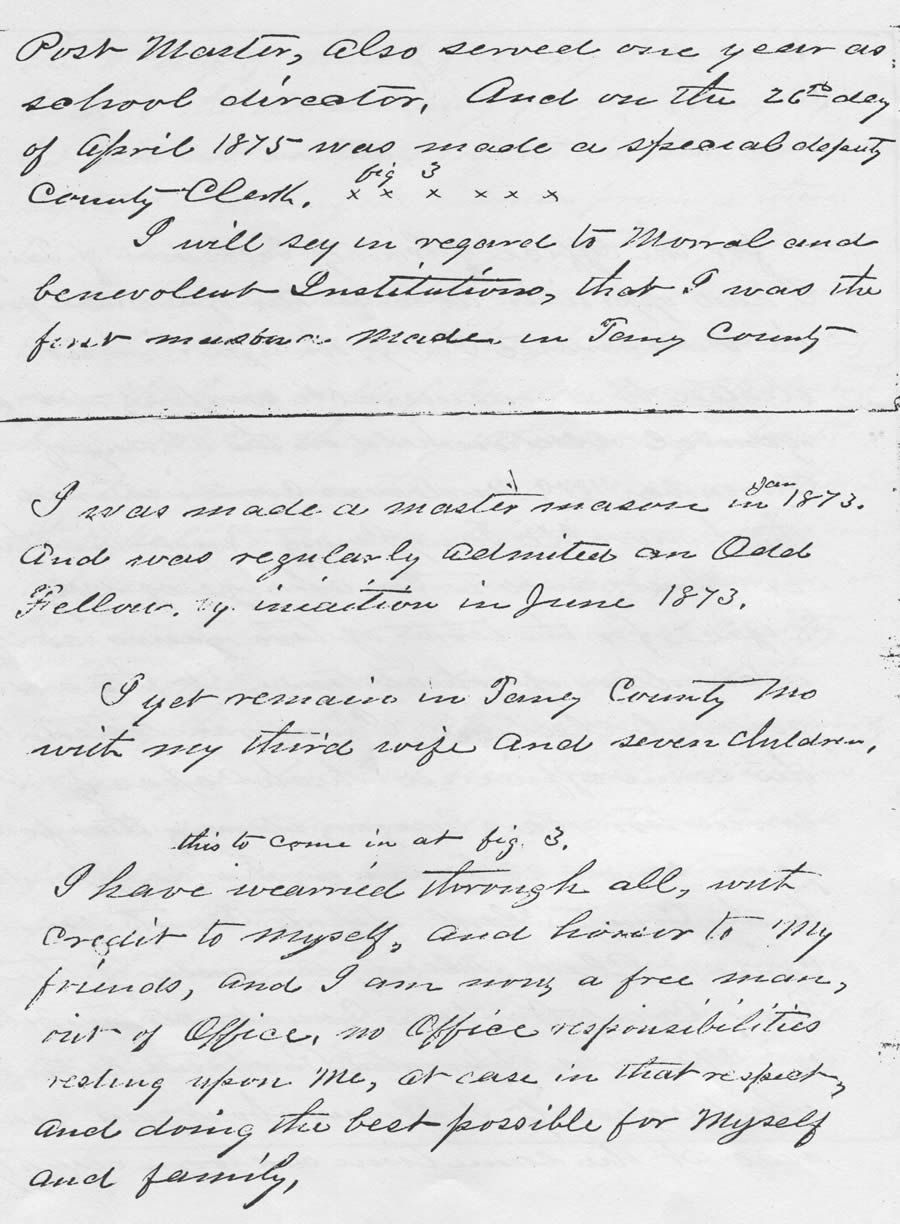 Levi Boswell letter ca. 1880